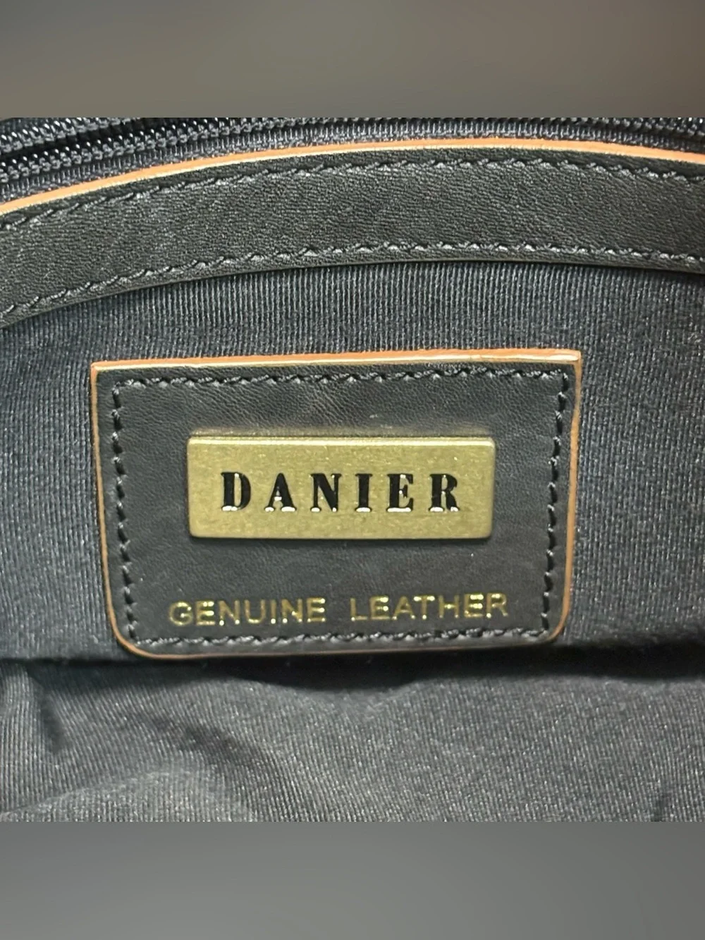 VTG Danier Black Leather Hobo Shoulder Bag
